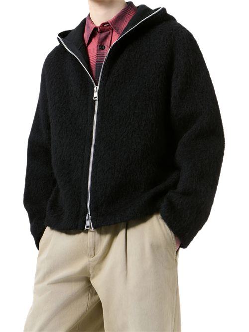 full zip hood hairy wool Our Legacy | M4243FBHBLACK HAIRY WOOL